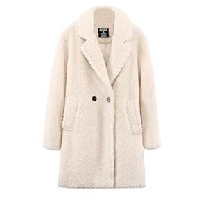 Azure Cream Faux Sherpa Jacket Size Small